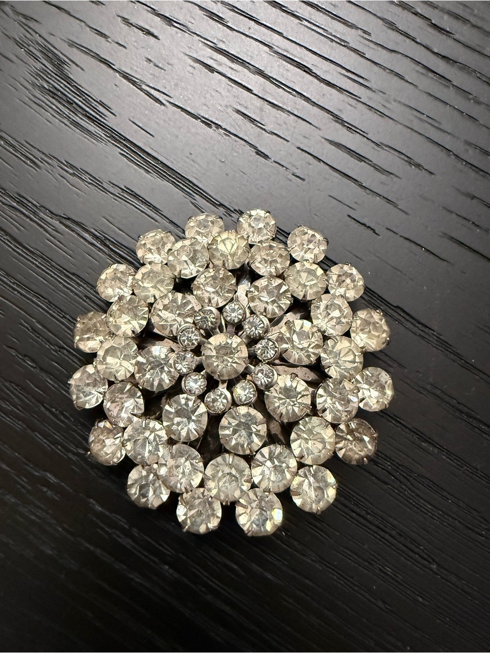 Sparkling Clear Crystal Cluster Brooch - Elegant Women's Jewelry
